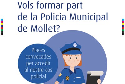 Cartell promocional convocatòria Policia Municipal.