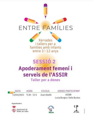 L’Ajuntament de Mollet reprèn el projecte Entre famílies, amb xerrades i tallers per a famílies amb infants d’entre 3 i 12 anys.