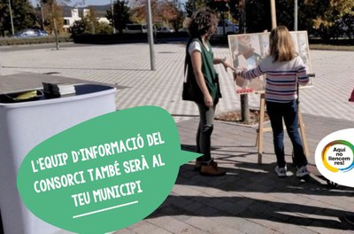 Cartell de la campanya 'Aquí no llencem res. Aquí ho reciclem tot!'.