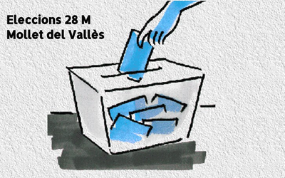 La participació a les 6 de la tarda en les eleccions municipals a Mollet és del 39,88 %.