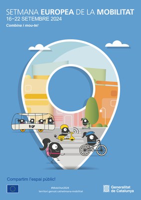 Cartell de la Setmana Europea de la Mobilitat Sostenible 2024