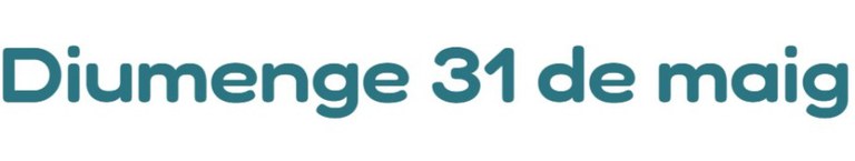 DIUMENGE 31 MAIG