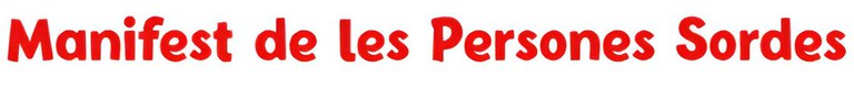 Manifest de les Persones Sordes
