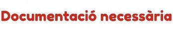 Documentación necesaria Documentació necessària