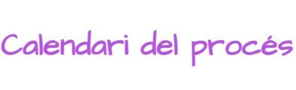 Calendari del procés