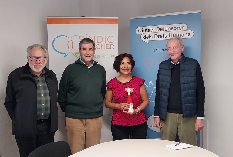 Visita de l'activista mexicana Ana M. Hernández a l'Oficina del Síndic a Can Lledó Visita de l'activista mexicana Ana M. Hernández a l'Oficina del Síndic a Can Lledó