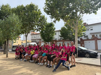 Foto de grup durant la sortida final al Tibidabo.