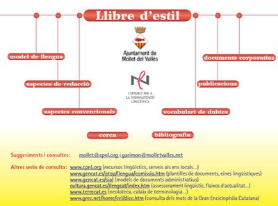 Llibre d'estil de l'Ajuntament de Mollet del Vallès.