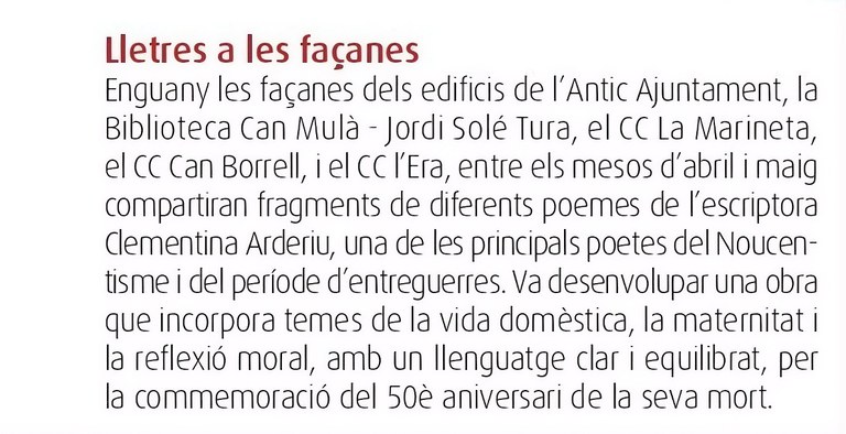 Lletres a les façanes 