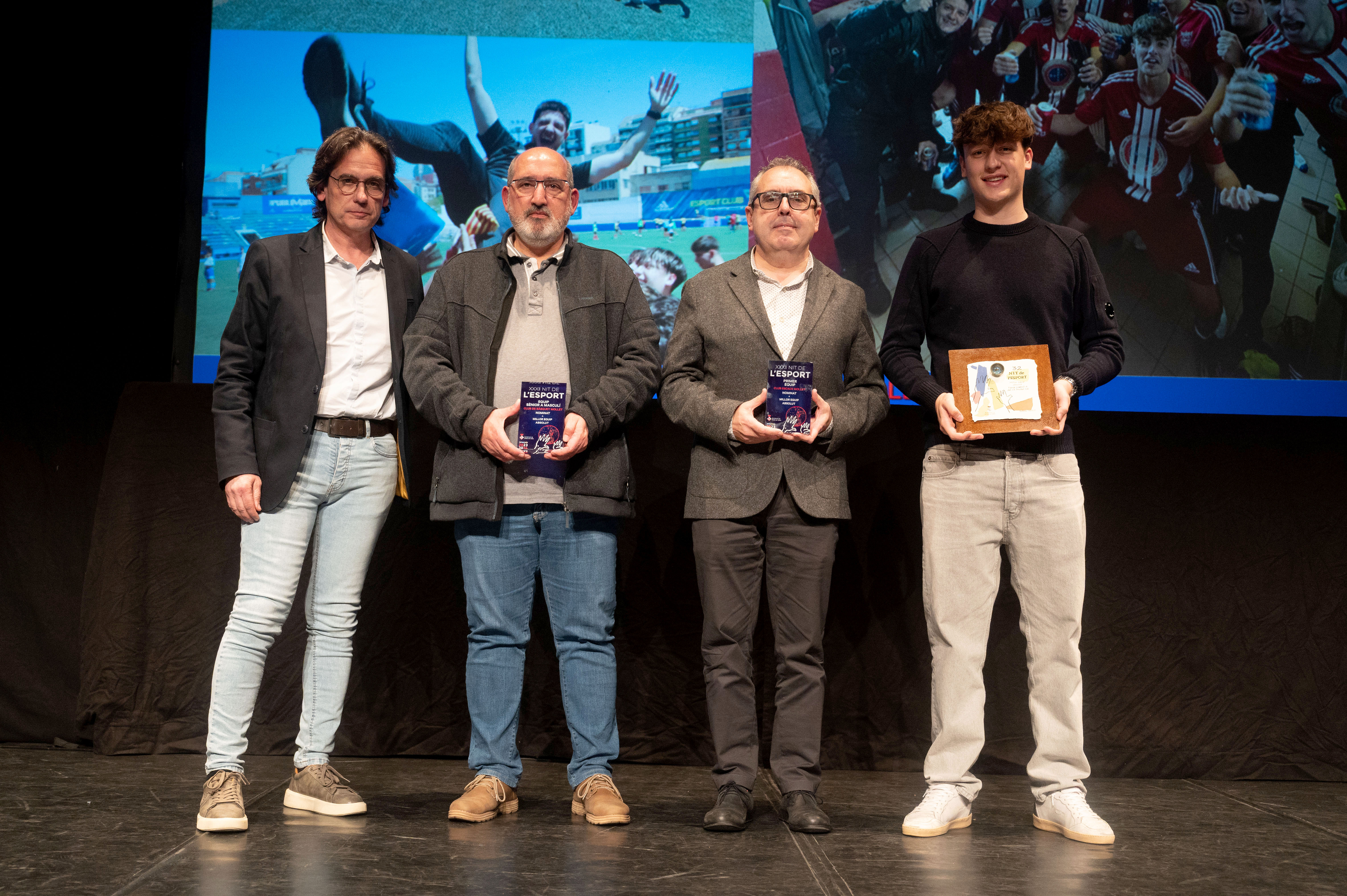 Nominats a millor equip absolut  SÈNIOR A MASCULÍ Club Bàsquet Mollet,  PRIMER EQUIP Club Escacs Mollet,  EQUIP JUVENIL A Club Futbol Mollet UE