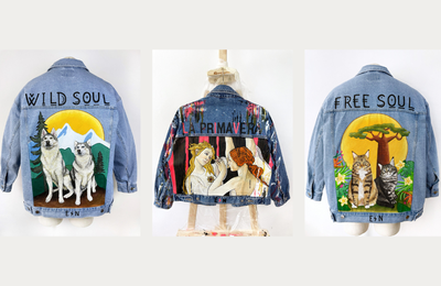 Taller de pintura sobre denim.