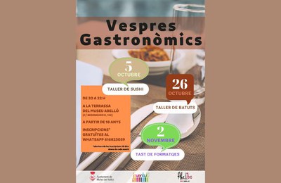 VESPRES GASTRONÒMICS: BATUTS SALUDABLES.