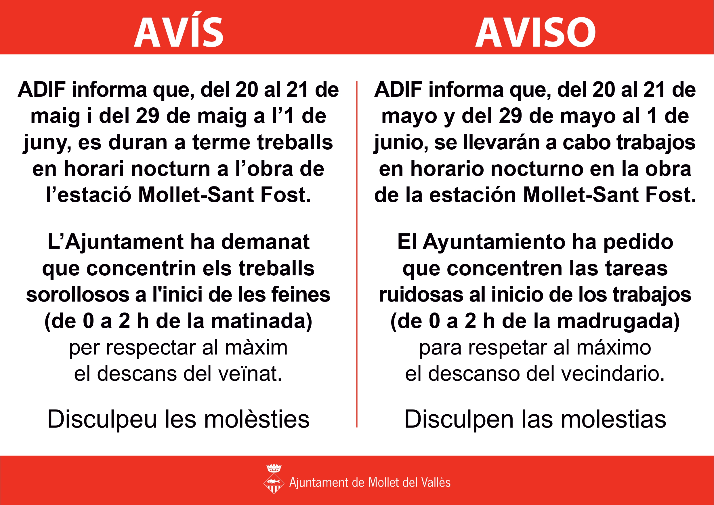 Avís Estació MOLLET SANT FOST TREBALLS NOCTURNS bilingüe 2 dates_page-0001.jpg