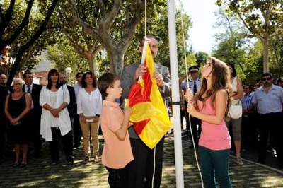 Celebració de la Diada Nacional de Catalunya. Ofrena floral davant el monument a Rafael Casanova.