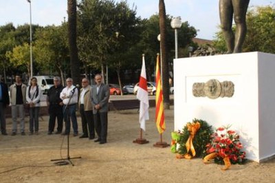 Ofrena floral amb motiu del 72è aniversari de l'afusellament del president Lluís Companys.