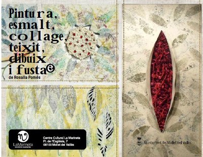 Inauguració de l'exposició 'Pintura, esmalt, collage, teixit, dibuix i fusta', de Rosalia Pomés.