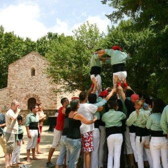 Diada castellera de la Festa Major de Gallecs.