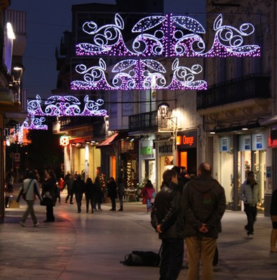 Encesa de l'enllumenat de Nadal.