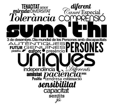 Dia Internacional de les Persones amb Discapacitats: Lectura del Manifest. Desplegada de "Mira'm i suma-t'hi".