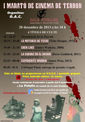 1a Marató de Cinema Fantàstic i de Terror de Mollet del Vallès.