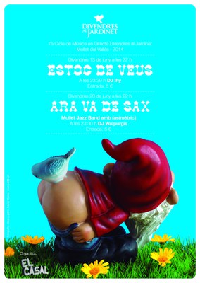 Divendres al Jardinet: Ara va de Sax , a càrrec de Mollet Jazz Band (asimètric).