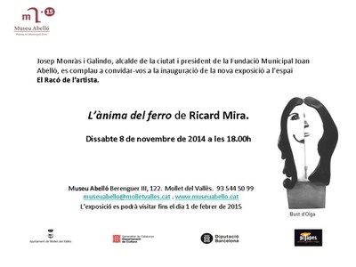 El racó de l'artista. Inauguració de l'exposició de Ricard Mira "L'ànima del ferro".