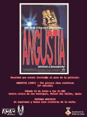 The Picture Show Cinefòrum: "Angustia" (1987).