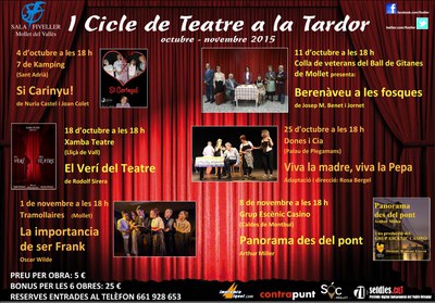 I Cicle de Teatre a la Tardor: "Sí carinyu!".