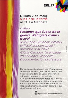 Diàleg: "Persones que fugen de la guerra. Refugiats d'ahir i d'avui".