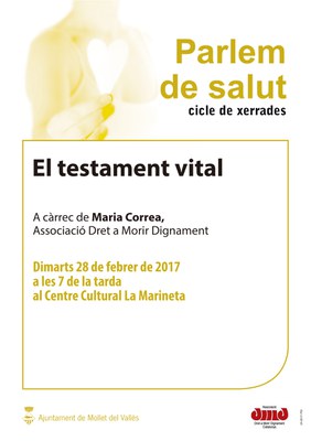 Parlem de Salut:"El testament vital".