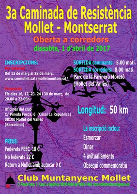 3a Caminada de Resistència Mollet-Montserrat.