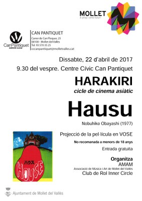 Cicle de cinema asiàtic Harakiri: "Hausu" de Nobuhiko Obayashi (1977).