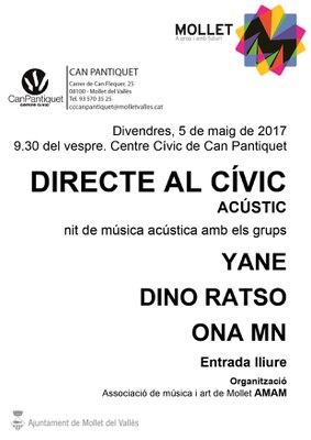 Directe al Cívic: Nit de música acústica.