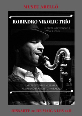 La Nit dels Museus. Concert de Robindro Nikolic Trio a la terrassa del Museu.