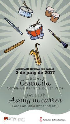 Assaig obert al parc de l'Ass. Musical Pau Casals.