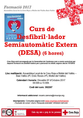 Curs "Desfibril·lador Semiautomàtic Extern (DESA)".