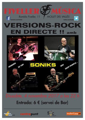 Fiveller Música: Versions rock en directe amb Soniks.