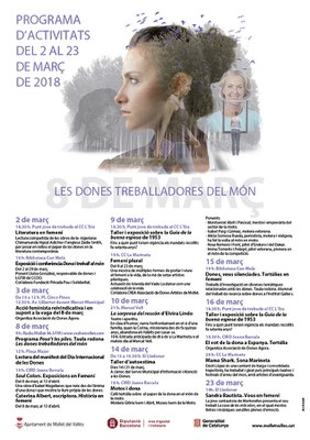 8 de març 2018: Exposició "Dona i treball al món".