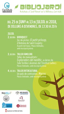 Bibliojardí: Bookquest, joc de pistes amb "El petit príncep" d’Antonie de Saint Exupéry.