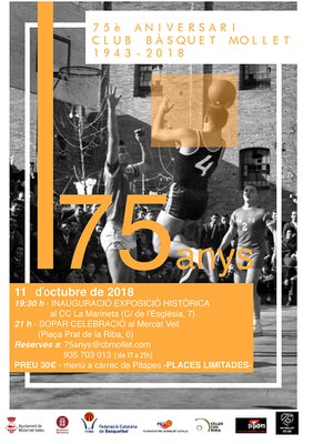 Actes Celebració 75è aniversari CB Bàsquet Mollet.