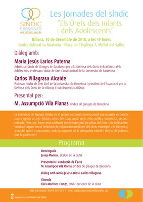 Les xerrades del Síndic: Els Drets dels Infants i dels Adolescents.