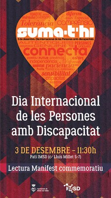  Dia Internacional de les Persones amb Discapacitat: Lectura del Manifest.