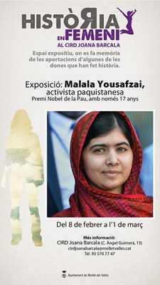 Història en Femení: Malala Yousafzai. Activista pakistanesa pels drets de les dones.