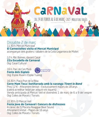Carnaval 2019: Festa Jove de Carnaval i Concurs de disfresses.