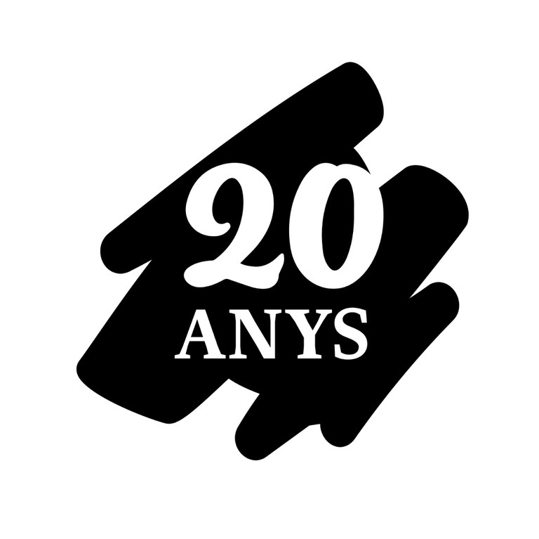 Logotip 20 anys quadrat