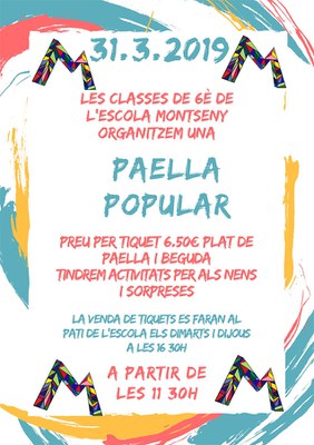 Paella popular de l’Escola Montseny.