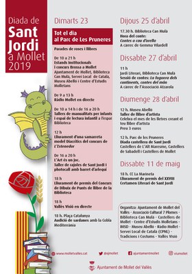 Sant Jordi 2019: L'Art és un joc. Taller rajoles de Sant Jordi i photocall amb barret d'arlequí.