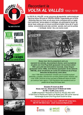 “Recordant la VOLTA AL VALLÈS 1952-1978”.