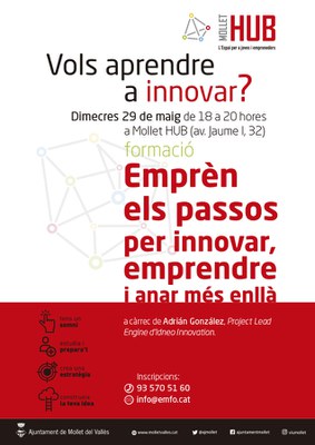 Formació Mollet HUB: Emprèn els passos per innovar, emprendre i anar més enllà.
