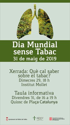 Dia Mundial sense Tabac. Taula informativa.